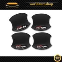 ราคา เบ้ากลม เบ้ารองมือเปิดประตู All New Triton สีดำด้าน 4 ชิ้น 4ประตู Mitsubishi L200 Triton Plus 4x2 4x4 ปี2005 - 2019 (8513859441)