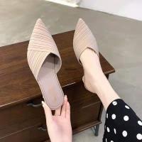ราคา รองเท้า ส้นสูงแฟชันสูง หัวแหลม เปิดส้น รุ่น 2028 (12822890498)