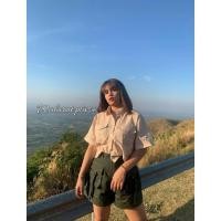 ราคา เสื้อเชิ้ต​สาวอวบ น่ารัก เสื้อสาวอวบอ้วน เสื้อครอป (5585384112)