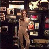 ราคา จั๊มสูทเกาะอกผ้าเรย่อนยืดผ้าหนากำลังดี (805041946)