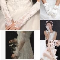 ราคา (พร้อมส่ง)ถุงมือสีขาว ลูกไม้ เจ้าสาว แต่งงาน ถุงมือสีดำ (18777371211)