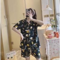 ราคา ✨สินค้าใหม่✨ชุดนอน แขนสั้น+ขาสั้น ลายไข่ขี้เกียจ ขนาด :Freesize ( S M L XL ใส่ได้) (18944911953)