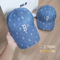 ราคา ของแท้ % MLB Denim Dia Monogram Structured Ball Cap หมวกยีนส์สีฟ้า logo B Boston ❄️❄️ (22034472083)