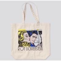 ราคา กระเป๋าผ้า UNIQLO x Roy Lichtenstein (ของแท้รับประกัน) สี Off-White | Lichtenstein Eco-Friendly Printed Bag M Off-White (6793554150)