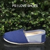 ราคา TOMS-ลายขวาง-blue (907565597)