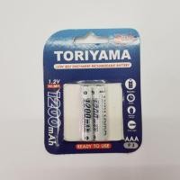 ราคา ถ่านชาร์จTORIYAMA ขนาดAAA 1.2V แพค2ก้อน (4817178270)