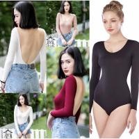 ราคา mayylody Bodysuit บอดี้สูทเว้าหลัง แขนยาว แซบสุดใน3โลก บอดี้สูท ชุดบอดี้สูท ชุดว่ายน้ำ เว้าหลัง บอดี้สูทแขนยาว (17676016828)