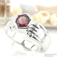 ราคา SKJewelryFactory แหวนชายโกเมนแท้ แหวนเงินแท้ 92.5% ER01266-GAN (7663489157)