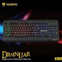 ราคา คีย์บอร์ด USB Keyboard NUBWO (NK-33) Black 'DRAINLIAR' (2842290433)