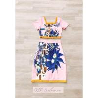 ราคา ชุดเซต 2 ชิ้น เสื้อครอป+กระโปรง Size XL ลายยีราฟ งานป้าย vip สีชมพู (3291531578)