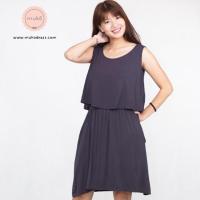 ราคา Mukodress ชุดคลุมท้องชุดให้นม สีเขียว มือสอง (882904918)