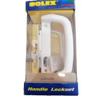 ราคา SOLEX มือจับประตู กุญแจบานเลื่อน ที่ล็อค บานเลื่อน รุ่น A4512-1785 สีขาว (6958314780)