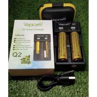 ราคา ชุดเครื่องชาร์จVapcell Q2พร้อมถ่าน Vapcell INR 18650 3600mAh 2ก้อน ของแท้ (4740463666)