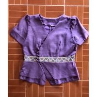 ราคา ไหมลาวสีม่วง แขนสั้นน่ารัก❤️❤️ (13134774505)