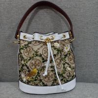 ราคา Tory Burch ขนมจีบ ผ้าปัก ลายนก (มือสอง) T MONOGRAM JACQUARD BUCKET BAG (14204205342)