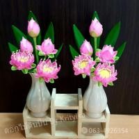 ราคา ดอกบัวไหว้พระ ดอกบัวบูชาพระ ดอกไม้ดินปั้น ดอกไม้ประดิษฐ์ ดอกบัวถวายพระ ดอกบัวปลอม พานพุ่มดอกบัว ของแต่งบ้าน (8874345767)