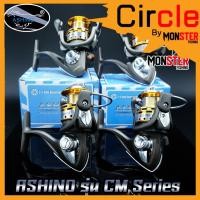 ราคา รอกสปินนิ่ง ASHINO รุ่น CM 1000/2000/3000/4000/5000/6000 (สีเงิน-ทอง) (12152975628)