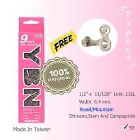 ราคา โซ่จักรยานเสือหมอบและเสือภูเขา YBN 9 สปีด ของแท้ [Original] (4352101606)
