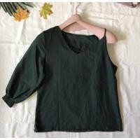 ราคา เสื้อแขนยาวเปิดไหล่สายเดี่ยวข้าง สีเขียวขี้ม้า (6058485839)