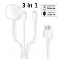 ราคา 3 In 1 ที่ชาร์จแม่เหล็กไร้สาย สําหรับ Apple Watch Series 7 6 5 4 3 2 1 SE พร้อมสายชาร์จ USB 1.2 ม. สําหรับ Iphone 11 (22672636674)