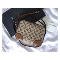 ราคา [ของแท้] New Gucci Bree Orginal GG canvas mini messenger bag (15164219643)