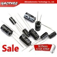 ราคา ตัวเก็บประจุอลูมิเนียมอิเล็กโทรไลต์ 50V10UF 5*7 มม. 0.1-470uf 10UF 50V 50V 10UF 25V 330UF 0.33UF 1UF 22UF 47UF 16V 330UF 1UF 50 ชิ้น (22154275477)