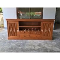 ราคา ตู้วางทีวีบานซี่กลมไม้สักขนาด2.00เมตร(ส่งฟรีไม่รวมภาคใต้) (8188862434)