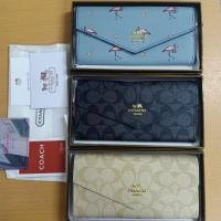 ราคา กระเป๋าสตางค์ COACH ใบยาวงาน 2 พับซิปกลาง Sale !!!‼️ (13019572623)