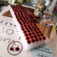 ราคา 4 pcs (มีหลายขนาดให้เลือก) doll eye ตา ตาตุ๊กตา ตาแก้ว ประกาย สีแดง ตาพญานาค เหมือนจริง แบบ ก้านลวด ใช้สำหรับ แปะ กาว เ (17291113846)