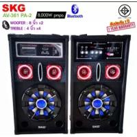 ราคา SKG ลำโพงตั้งพื้น 8นิ้ว 8000W pmpo. รุ่น AV-361 PA-2 (สีดำ) (11012351509)