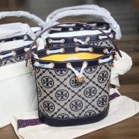 ราคา ✨พร้อมส่ง สด-ผ่อน✨ TORY BURCH T MONOGRAM JACQUARD BUCKET BAG ทรงขนมจีบ (8989732106)