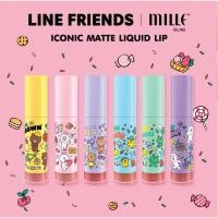 ราคา ของแท้ 100% : Line Friends | Mille Iconic Matte Liquid Lip ลิปสติกรูปแบบเหลว เนื้อแมตท์ (5246804454)