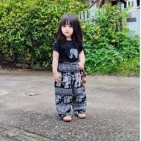 ราคา ชุดช้างกางเกงคละลายช้าง+ เสื้อ (10650605277)