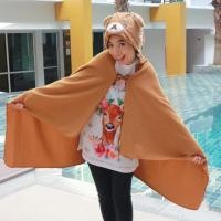 ราคา หมวกผ้าห่มหมีสีน้ำตาล (928780953)
