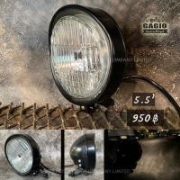 ราคา ไฟหน้าทรงกลมขนาด 6 นิ้ว ตูดสั้น จุดยึดใต้โคม สีดำ เลนส์ใส เหมาะสำหรับมอเตอร์ไซค์สไตล์ วินเทจ คลาสสิค คาเฟ่ เรโทร บอบเ... (3189743635)