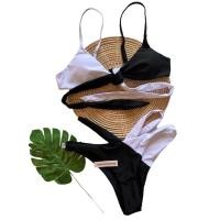 ราคา ชุดว่ายน้ำ ชุดว่ายน้ำมือหนึ่ง ชุดว่ายน้ำทูโทน ชุดว่ายน้ำสายไขว้ ชุดว่ายน้ำสีขาวดำ (17053809900)