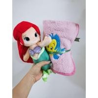 ราคา ผ้าห่มพร้อมตุ๊กตาแอเรียลรัดผ้าห่ม Disney Ariel ‍♀️ ❤️ (4692529480)