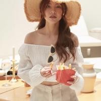 ราคา เสื้อปาดไหล่ lookbooklookbook cornpuff สี tissue white (8219601890)