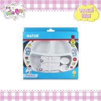 ราคา NATUR ชุดภาชนะบรรจุอาหารเด็ก ประกอบด้วยจานหลุมพร้อมช้อน-ส้อม ลาย DORAEMON (6316866709)
