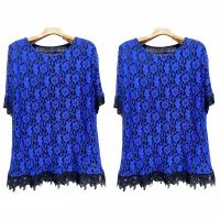 ราคา เสื้อลูกไม้ สีน้ำเงิน ไซส์ใหญ่ (11505430642)