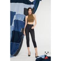 ราคา TBY JEANS by Beary กางเกงยีนส์ทรงเดฟ ขา 5 ส่วน สีดำ ใส่ทำงานได้ T3026 (20846866990)