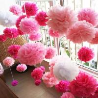 ราคา ดอกไม้กระดาษ สำหรับตกแต่งงานแต่งงาน 20 ชิ้น 25 ซม. 5 ชิ้น (1996155792)