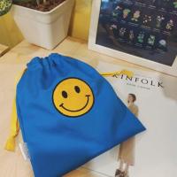 ราคา กระเป๋าผ้าทรงหูรูดสีฟ้าเข้ม.Keep.Smiling☺ (8702209105)
