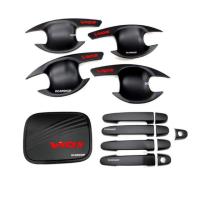 ราคา เบ้ารองมือเปิด+ครอบมือจับ+ฝาถัง VIOS วีออสปี 2007-2012 สีดำด้านโลโก้แดง (9414123104)