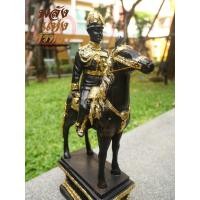 ราคา เสด็จพ่อปิยะมหาราช ทรงม้า พระบรมรูปทรงม้า (รัชกาลที่ 5) l สีดำ ปิดทองคำเปลว (15711861326)