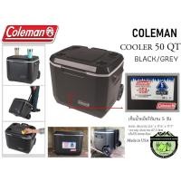 ราคา COLEMAN COOLER 50 QT WHLD BLK/GRY สีดำถังน้ำแข็ง มีล้อลาก(รุ่นใหม่สุดโลโก้สีแดง) (2813536090)