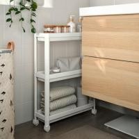 ราคา รถเข็นวางของในที่แคบ สีขาว, 54x18x71 ซม. IKEA (6032175496)