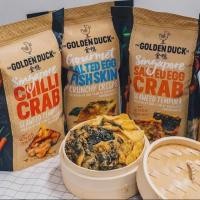 ราคา ‼️รสใหม่ hot pot หนังปลาไข่เค็ม golden duck นำเข้าจากสิงคโปร์ (1874856131)