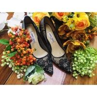 ราคา JIMMY CHOO รองเท้าลูกไม้สีดำ แท้ (19827548643)