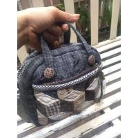 ราคา กระเป๋างานผ้าต่อเฮกซาก้อน งานทำมือ มือสองสภาพดีเหมือนใหม่ (7473067754)